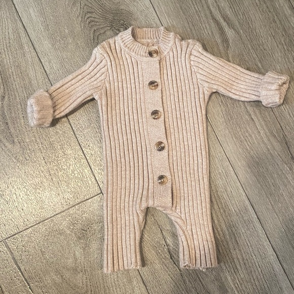 Cozy Cream Knit Kids One Piece - Picture 2 of 2
